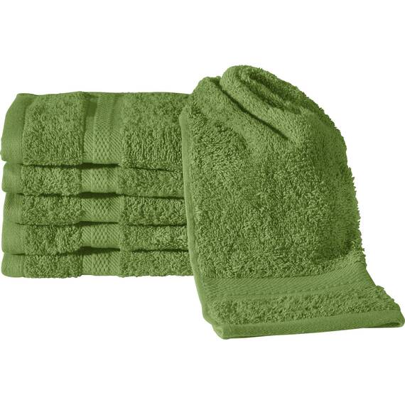 REDBEST Gästetuch 6er-Pack Chicago grün Größe 30x50 cm - saugstark, strapazierfähig, ideal für Reisen, Sport (weitere Farben)
