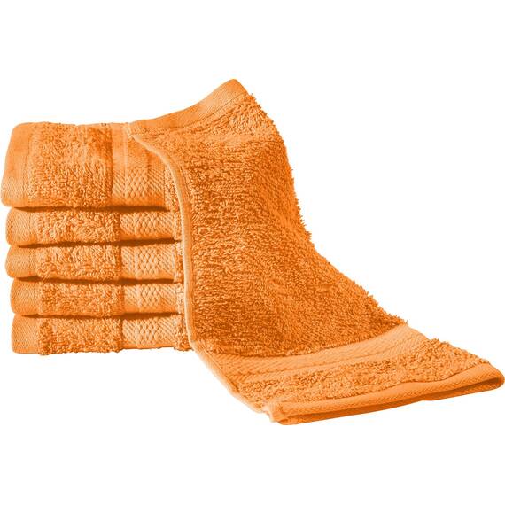 REDBEST Seiftuch 6er-Pack Chicago orange Größe 30x30 cm - saugstark, strapazierfähig, ideal für Reisen, Sport (weitere Farben)