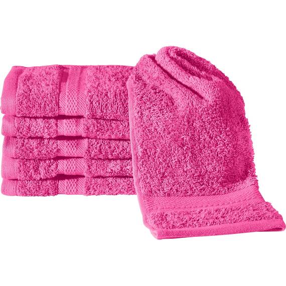 REDBEST Gästetuch 6er-Pack Chicago pink Größe 30x50 cm - saugstark, strapazierfähig, ideal für Reisen, Sport (weitere Farben)