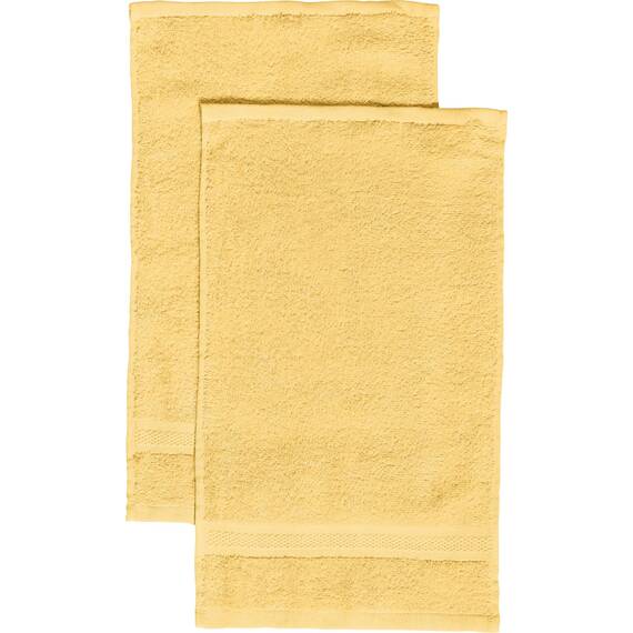REDBEST Gästetuch 2er-Pack Chicago hellgelb Größe 30x50 cm - saugstark, strapazierfähig, ideal für Reisen, Sport (weitere Farben)