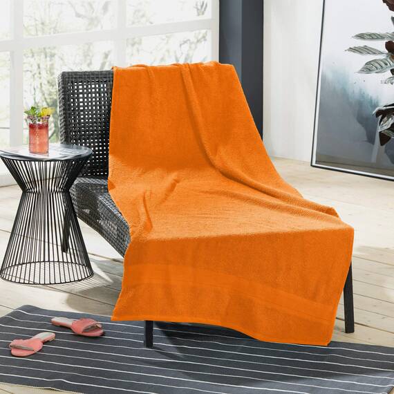 REDBEST Liegetuch Chicago orange Größe 80x200 cm - saugstark, strapazierfähig, ideal für Reisen, Sport (weitere Farben)