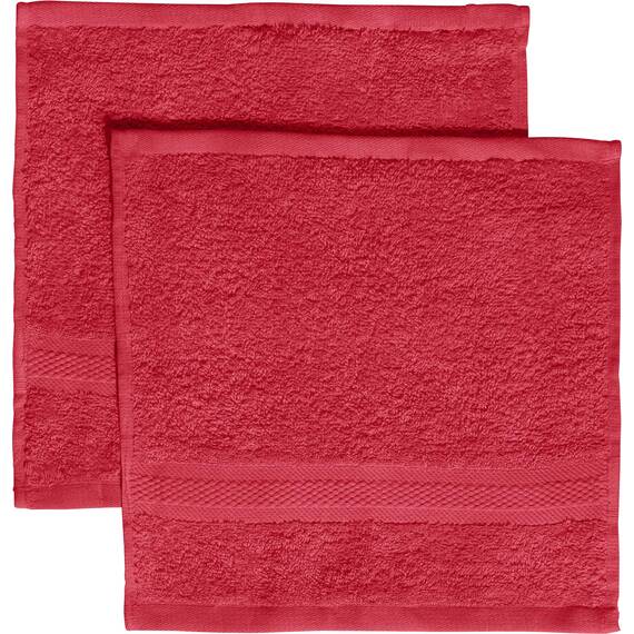 REDBEST Seiftuch 2er-Pack Chicago rot Größe 30x30 cm - saugstark, strapazierfähig, ideal für Reisen, Sport (weitere Farben)