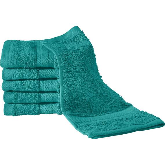 REDBEST Seiftuch 6er-Pack Chicago smaragdgrün Größe 30x30 cm - saugstark, strapazierfähig, ideal für Reisen, Sport (weitere Farben)