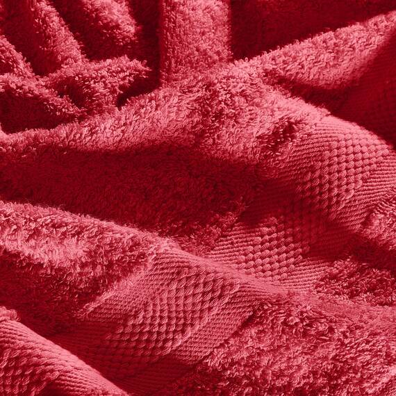 REDBEST Frottier-Set 10-TLG. Chicago rot Größe - Handtuch, Duschtuch, Gästetuch, Waschhandschuh - saugstark, strapazierfähig, ideal für Reisen, Sport