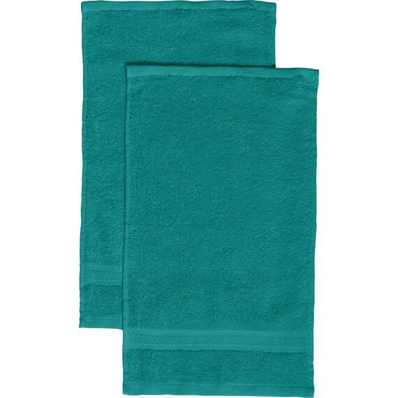 REDBEST Gästetuch 2er-Pack Chicago smaragdgrün Größe 30x50 cm - saugstark, strapazierfähig, ideal für Reisen, Sport (weitere Farben)