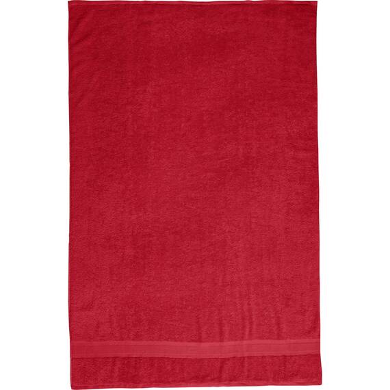 REDBEST Badetuch Chicago rot Größe 100x150 cm - saugstark, strapazierfähig, ideal für Reisen, Sport (weitere Farben)