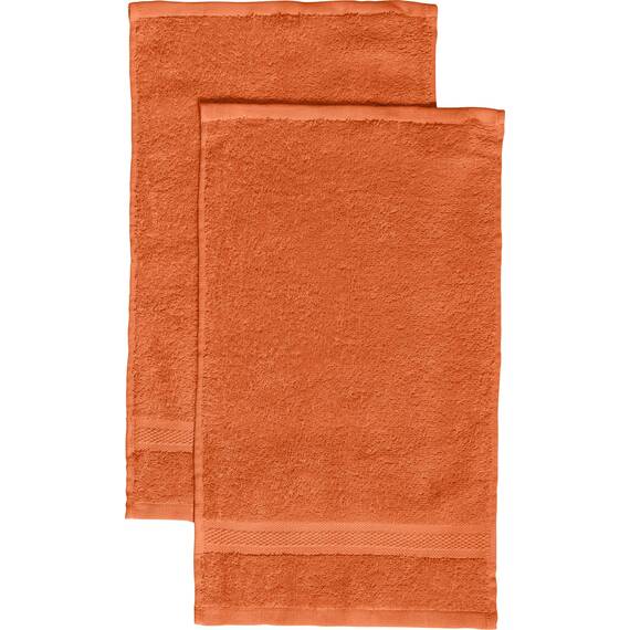 REDBEST Gästetuch 2er-Pack Chicago Terra Größe 30x50 cm - saugstark, strapazierfähig, ideal für Reisen, Sport (weitere Farben)