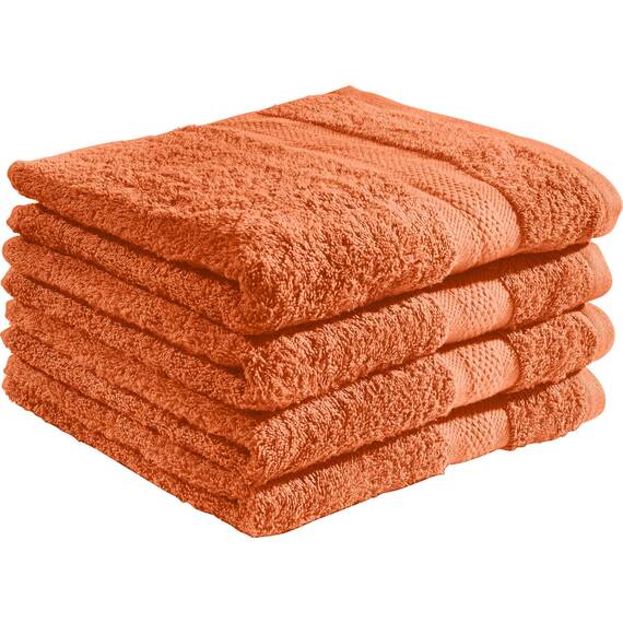 REDBEST Duschtuchset, Frottierset 4er-Pack Chicago Terra Größe 70x140 cm - saugstark, strapazierfähig, ideal für Reisen, Sport (weitere Farben)
