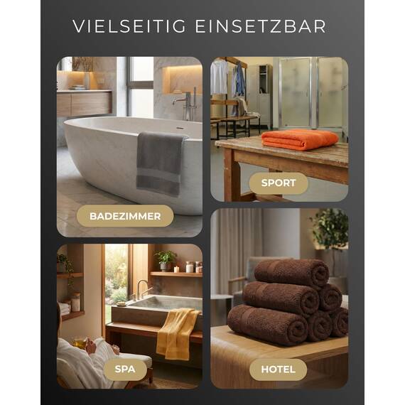 Luckytowel Handtücher Set 50x100 cm – Oeko-TEX Handtuch-Set aus 100% Baumwolle mit 600 g/m² – Frottiertücher mit Aufhängeschlaufe – flauschig & saugstark – Frottee Handtuchset – 8er Pack Grün