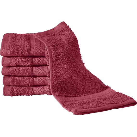 REDBEST Seiftuch 6er-Pack Chicago weinrot Größe 30x30 cm - saugstark, strapazierfähig, ideal für Reisen, Sport (weitere Farben)