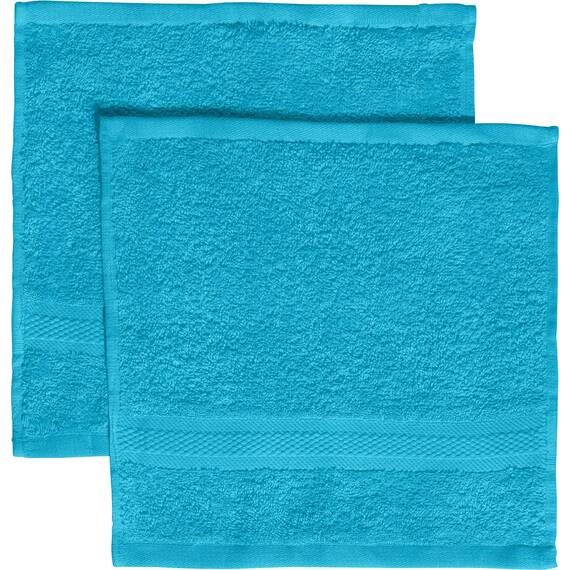 REDBEST Seiftuch 2er-Pack Chicago türkis Größe 30x30 cm - saugstark, strapazierfähig, ideal für Reisen, Sport (weitere Farben)