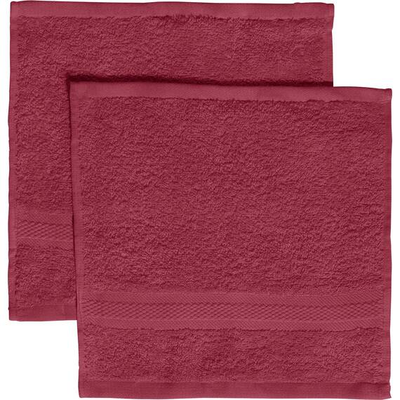 REDBEST Seiftuch 2er-Pack Chicago weinrot Größe 30x30 cm - saugstark, strapazierfähig, ideal für Reisen, Sport (weitere Farben)