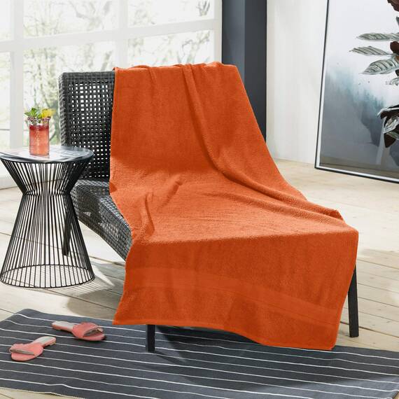 REDBEST Liegetuch Chicago Terra Größe 80x200 cm - saugstark, strapazierfähig, ideal für Reisen, Sport (weitere Farben)