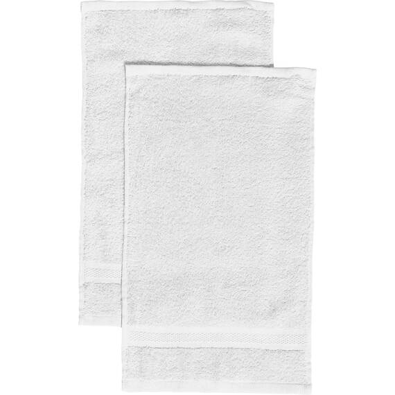 REDBEST Gästetuch 2er-Pack Chicago weiß Größe 30x50 cm - saugstark, strapazierfähig, ideal für Reisen, Sport (weitere Farben)
