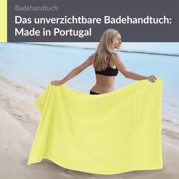 Lashuma XXL Badehandtuch 100x150 cm - Grün Anis, London Duschtuch Luxus 100% Baumwolle, Ideal für den Urlaub, Strand und Zuhause, Weich und Saugfähig