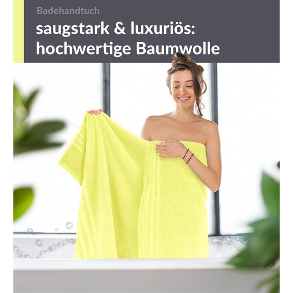 Lashuma XXL Badehandtuch 100x150 cm - Grün Anis, London Duschtuch Luxus 100% Baumwolle, Ideal für den Urlaub, Strand und Zuhause, Weich und Saugfähig