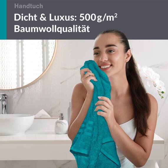 Lashuma saugstarkes Frotteehandtuch 50x100 cm Grün - Nautic, London Baumwolle Kinderhandtuch