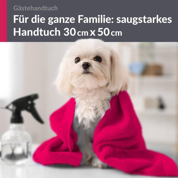 Lashuma Handtuch klein 30x50 cm, London Kinderhandtuch - Gästehandtuch Rot - Rhabarber