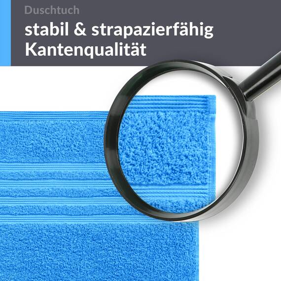 Lashuma Herren Duschtuch 70x140 cm Blau - Capri, London Baumwolle Schulter Badehandtuch