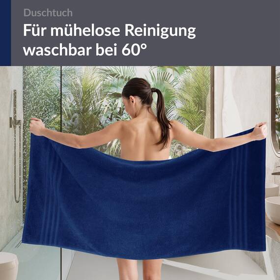 Lashuma Badetuch 70x140 cm Blau - Marine, London Frotteetuch Handtuch Maritim