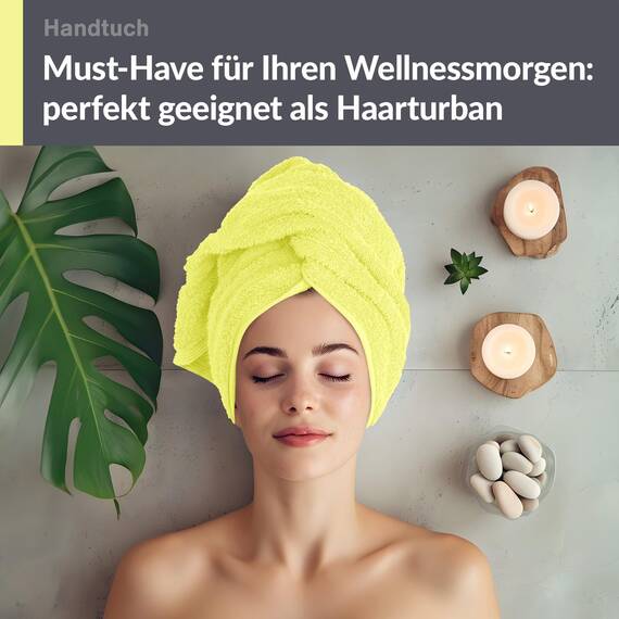Lashuma Baumwoll Handtuch 50x100 cm in Anis Grün - Weich, Luxuriös, Ideal für Wellness und Strandbesuche