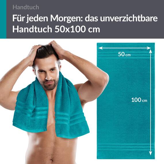 Lashuma saugstarkes Frotteehandtuch 50x100 cm Grün - Nautic, London Baumwolle Kinderhandtuch