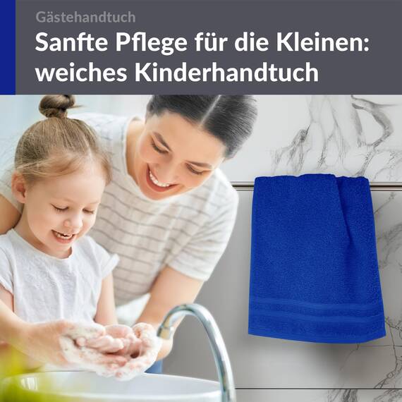Lashuma Kleines Handtuch 30x50 cm aus Frottee, London Weiches, Flauschiges Handtuch Azur Blau, Ideal für Gesicht und Gäste