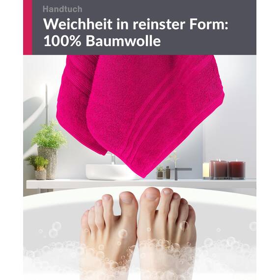Lashuma Frotteehandtuch Damen Rot - Rhabarber, London Kinder Handtuch 50x100 cm