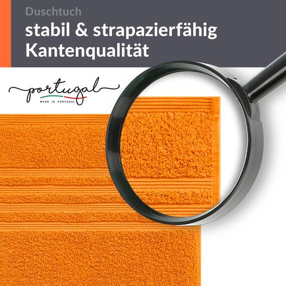 Lashuma Frottee Badetuch 70x140 cm Orange - Clementinen, London Handtuch - Duschtuch 70x140 cm