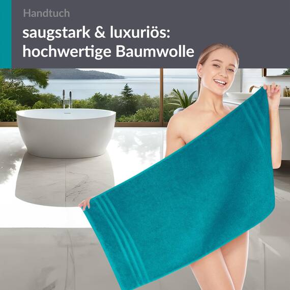 Lashuma saugstarkes Frotteehandtuch 50x100 cm Grün - Nautic, London Baumwolle Kinderhandtuch