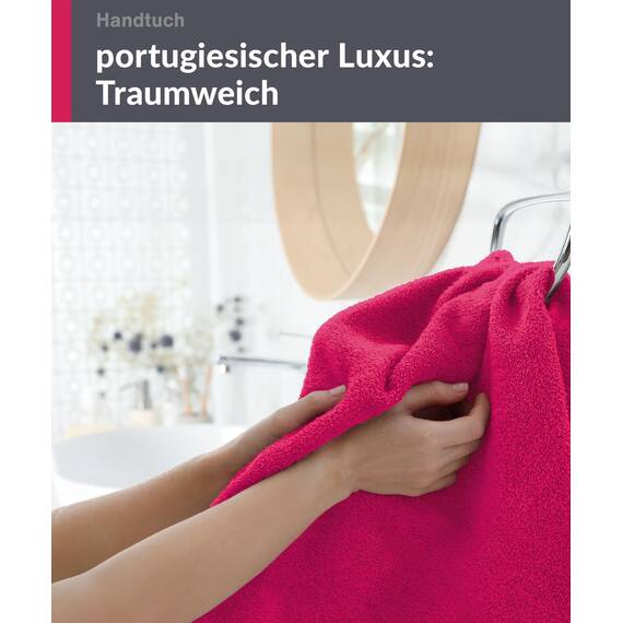 Lashuma Frotteehandtuch Damen Rot - Rhabarber, London Kinder Handtuch 50x100 cm