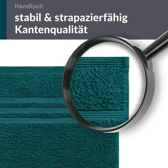 Lashuma Baumwollhandtuch 50x100 cm, London Flauschiges Frottee Kinderhandtuch Grün - Opal