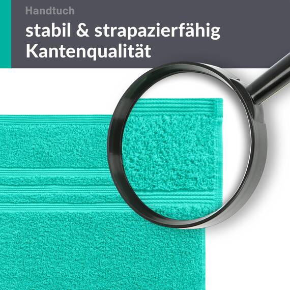 Lashuma Handtuch 50x100 cm in Meeres Türkis - Flauschig und Saugfähig, Perfekt für das Badezimmer