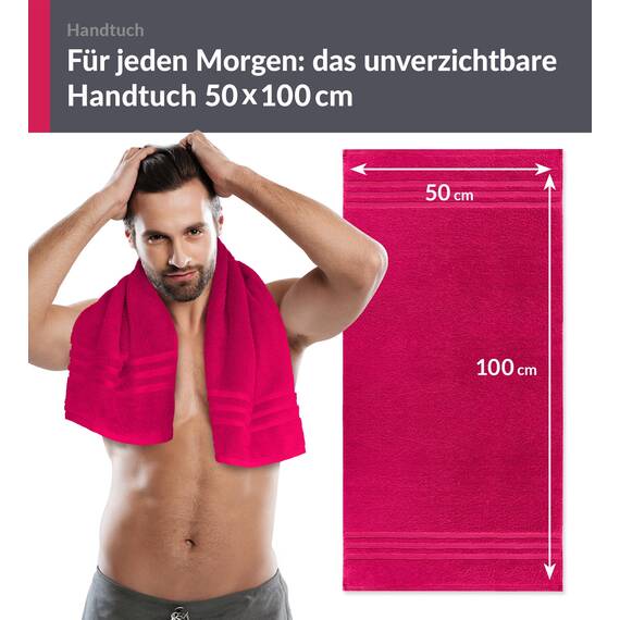 Lashuma Frotteehandtuch Damen Rot - Rhabarber, London Kinder Handtuch 50x100 cm