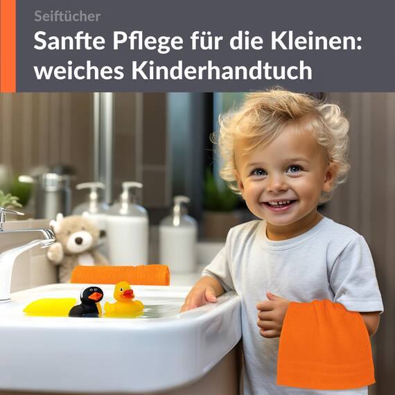 Lashuma 2X Handtuch 30x30 cm Orange - Clementinen, London weiche Frottee Gästehandtücher klein