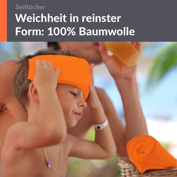 Lashuma 2X Handtuch 30x30 cm Orange - Clementinen, London weiche Frottee Gästehandtücher klein