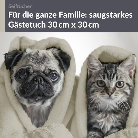 Lashuma 2 Stück Waschlappen Gesicht Grau - Kiesel, London kleine Gästehandtücher 30x30 cm