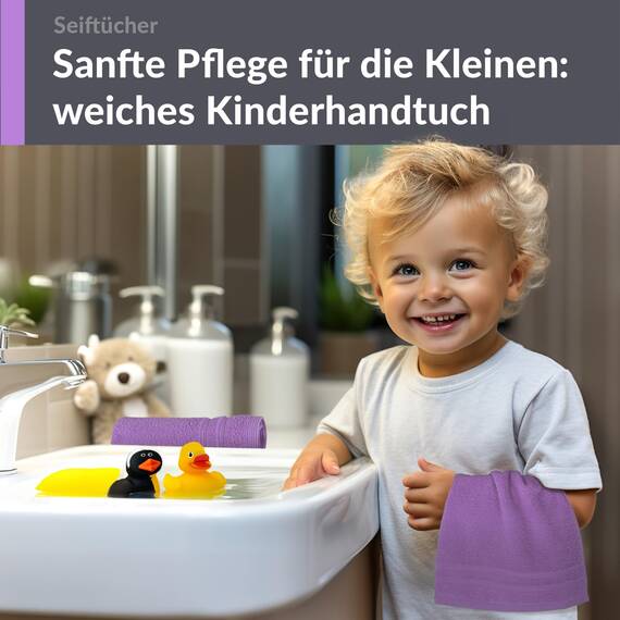 Lashuma 2X Gesichtshandtücher 30x30 cm, London Frottee WC Handtuch Set Lila - Flieder