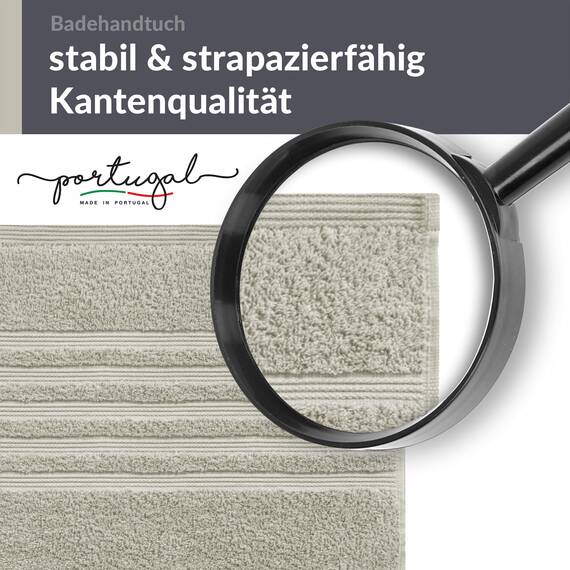 Lashuma Luxus Badetuch groß Grau - Kiesel, London XXL Strand Badehandtuch 100x150 cm
