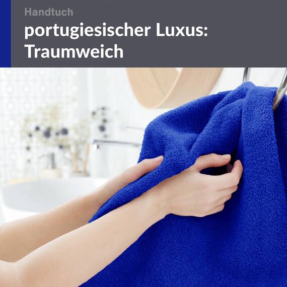 Lashuma Wellness Handtuch Set 50x100 cm aus hochwertiger Baumwolle Azur Blau, London Luxuriöses Handtuch Geschenkset für Damen, Ideal für Spa und Entspannung