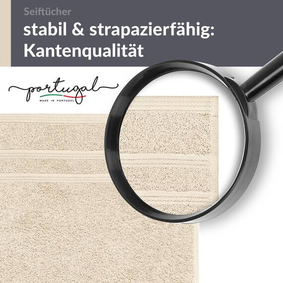 Lashuma Waschlappen Baby 30x30 cm Natur London 2er Set aus Baumwolle, Weiche Frottee Waschlappen für das Gesicht und Kinder
