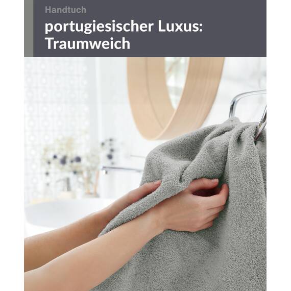 Lashuma Handtücher 50x100 cm 2er Set Grau - Stein, London Frottee Baumwollhandtücher Herren