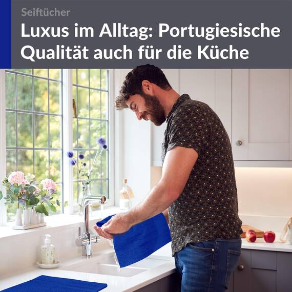 Lashuma Frottee Waschlappen Set 30x30 cm, London 2er Set Mini Handtücher Azur Blau, Weiche Kinderhandtuch aus Baumwolle