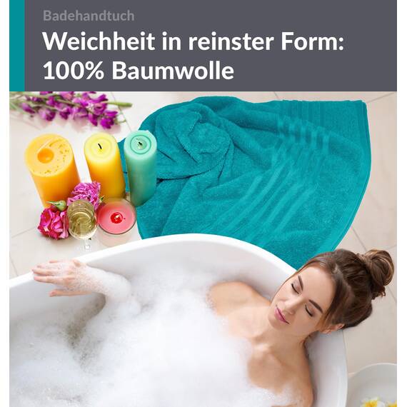 Lashuma großes Frottee Strandhandtuch - Badetuch Grün - Nautic, London Handtuch XXL 100x150 cm