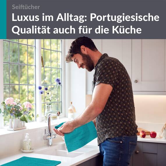 Lashuma 2er Set Waschlappen Frottee Grün - Nautic, London Badezimmer Gästetücher 30x30 cm
