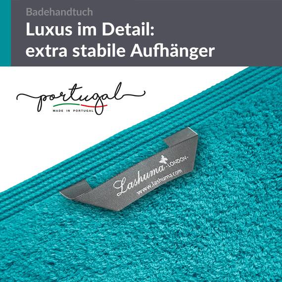 Lashuma großes Frottee Strandhandtuch - Badetuch Grün - Nautic, London Handtuch XXL 100x150 cm