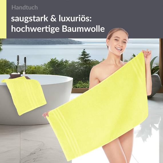 Lashuma Handtuch Set 50x100 cm Grün - Anis aus weicher Baumwolle, London Luxuriöses Frottee Handtuch Set für den Urlaub, Strand und Wellness