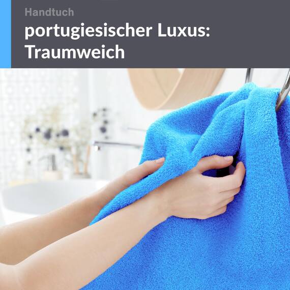 Lashuma Bad Handtuchset Baumwolle Blau - Capri, London 2X Kinder Handtuch 50x100 cm