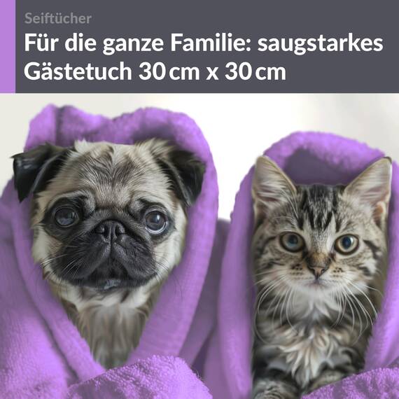 Lashuma 2X Gesichtshandtücher 30x30 cm, London Frottee WC Handtuch Set Lila - Flieder