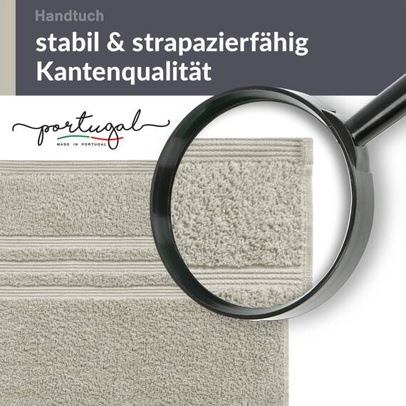 Lashuma 2er Handtuch Set Grau - Kiesel, London Geschenkset 2X weiche Handtücher 50x100 cm